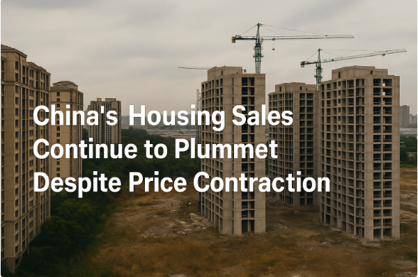 China’s Housing Sales Continue to Plummet Despite Price Contraction